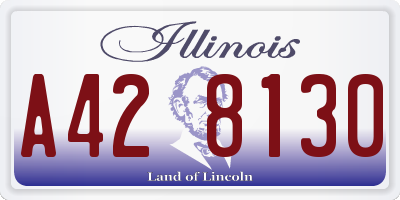 IL license plate A428130
