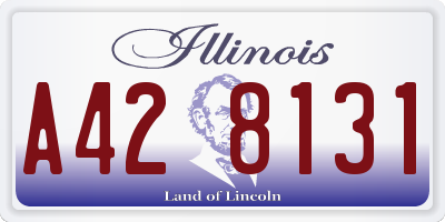IL license plate A428131