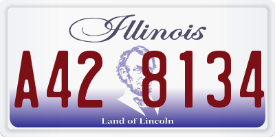 IL license plate A428134