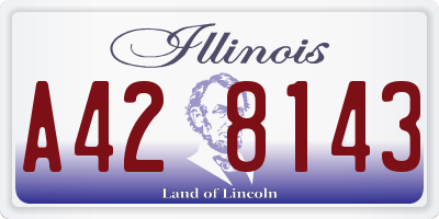 IL license plate A428143
