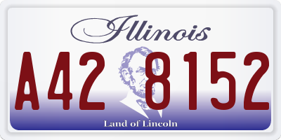 IL license plate A428152