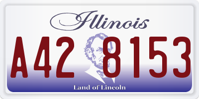 IL license plate A428153