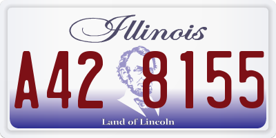 IL license plate A428155