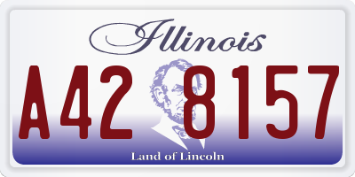 IL license plate A428157