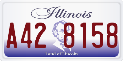 IL license plate A428158