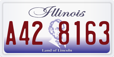 IL license plate A428163