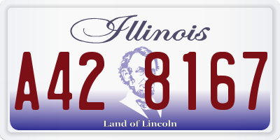 IL license plate A428167