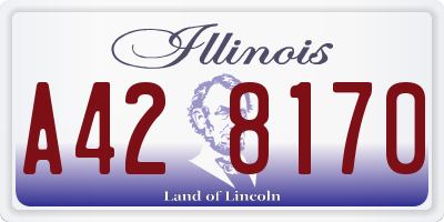 IL license plate A428170