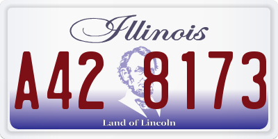 IL license plate A428173