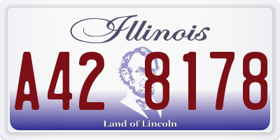 IL license plate A428178