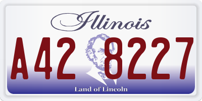 IL license plate A428227