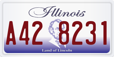 IL license plate A428231