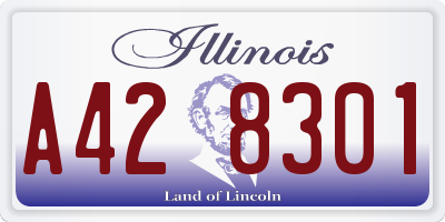 IL license plate A428301