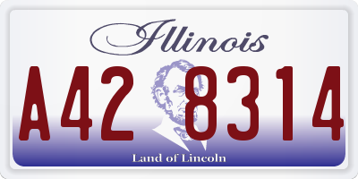 IL license plate A428314
