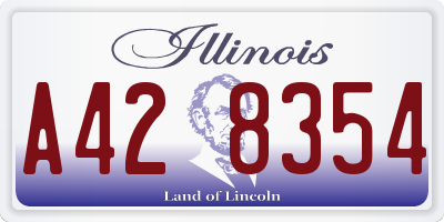 IL license plate A428354