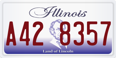 IL license plate A428357