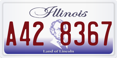 IL license plate A428367