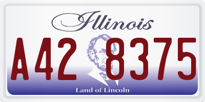 IL license plate A428375