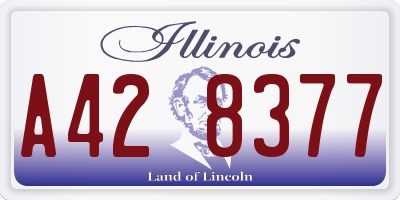 IL license plate A428377