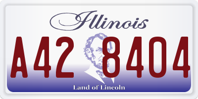 IL license plate A428404