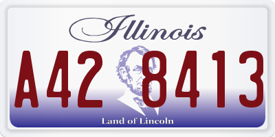 IL license plate A428413