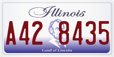 IL license plate A428435