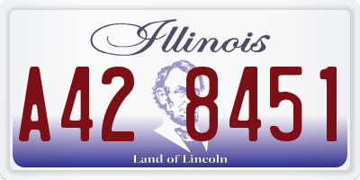 IL license plate A428451