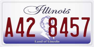 IL license plate A428457