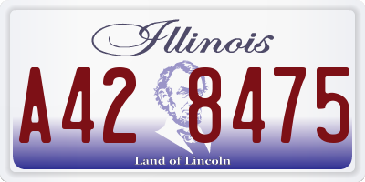 IL license plate A428475