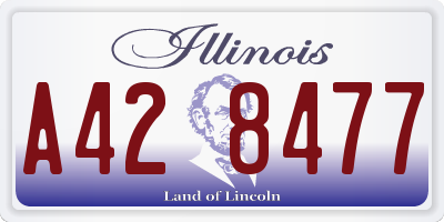 IL license plate A428477