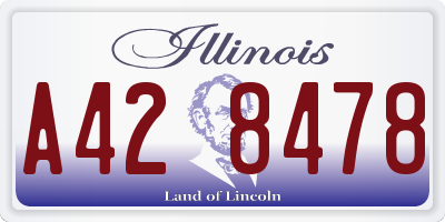 IL license plate A428478