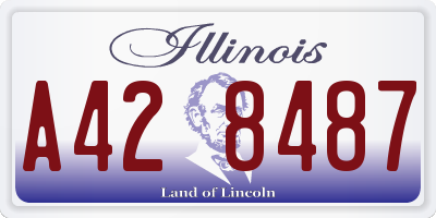 IL license plate A428487