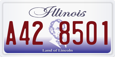 IL license plate A428501