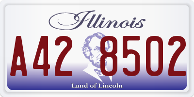 IL license plate A428502
