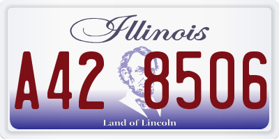 IL license plate A428506