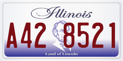 IL license plate A428521