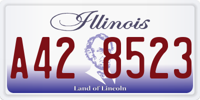 IL license plate A428523