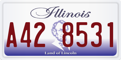 IL license plate A428531
