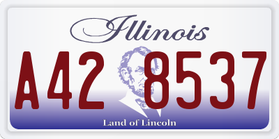 IL license plate A428537