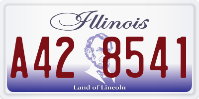 IL license plate A428541