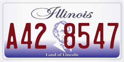 IL license plate A428547