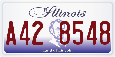 IL license plate A428548