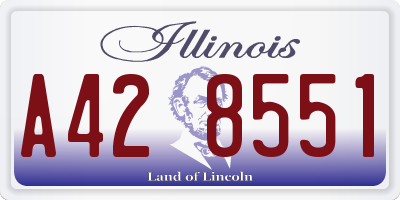 IL license plate A428551