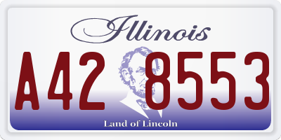 IL license plate A428553
