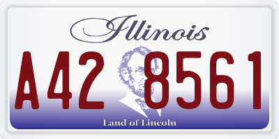 IL license plate A428561