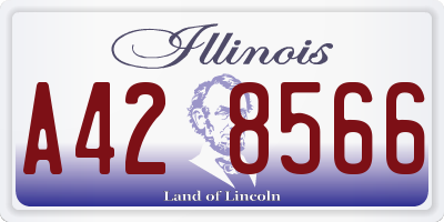 IL license plate A428566