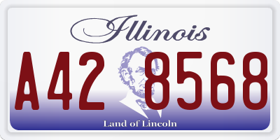 IL license plate A428568