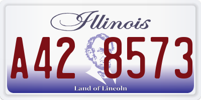 IL license plate A428573