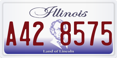 IL license plate A428575