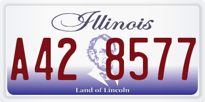 IL license plate A428577